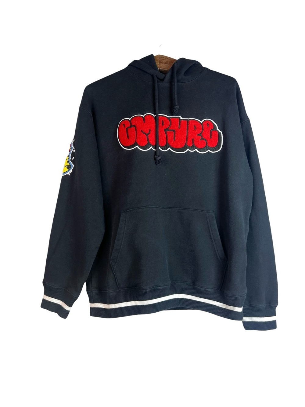 Empyre Rat Attack Black Hoodie Mens Size M Graffiti Streetwear Sweater FLAW